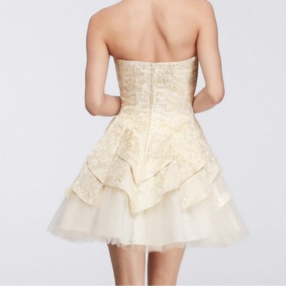 NWT Masquerade gold homecoming prom dress With Tulle Size 13/14 - Picture 9 of 9